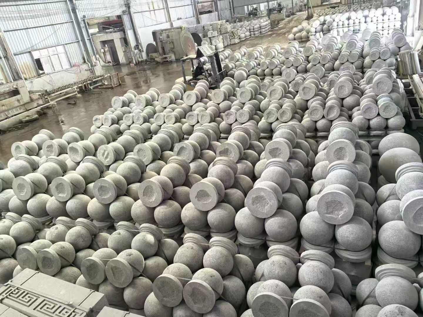 巴彦淖尔芝麻白圆球 石球 挡车球